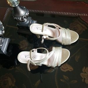 Camille la vie gold heel sandal